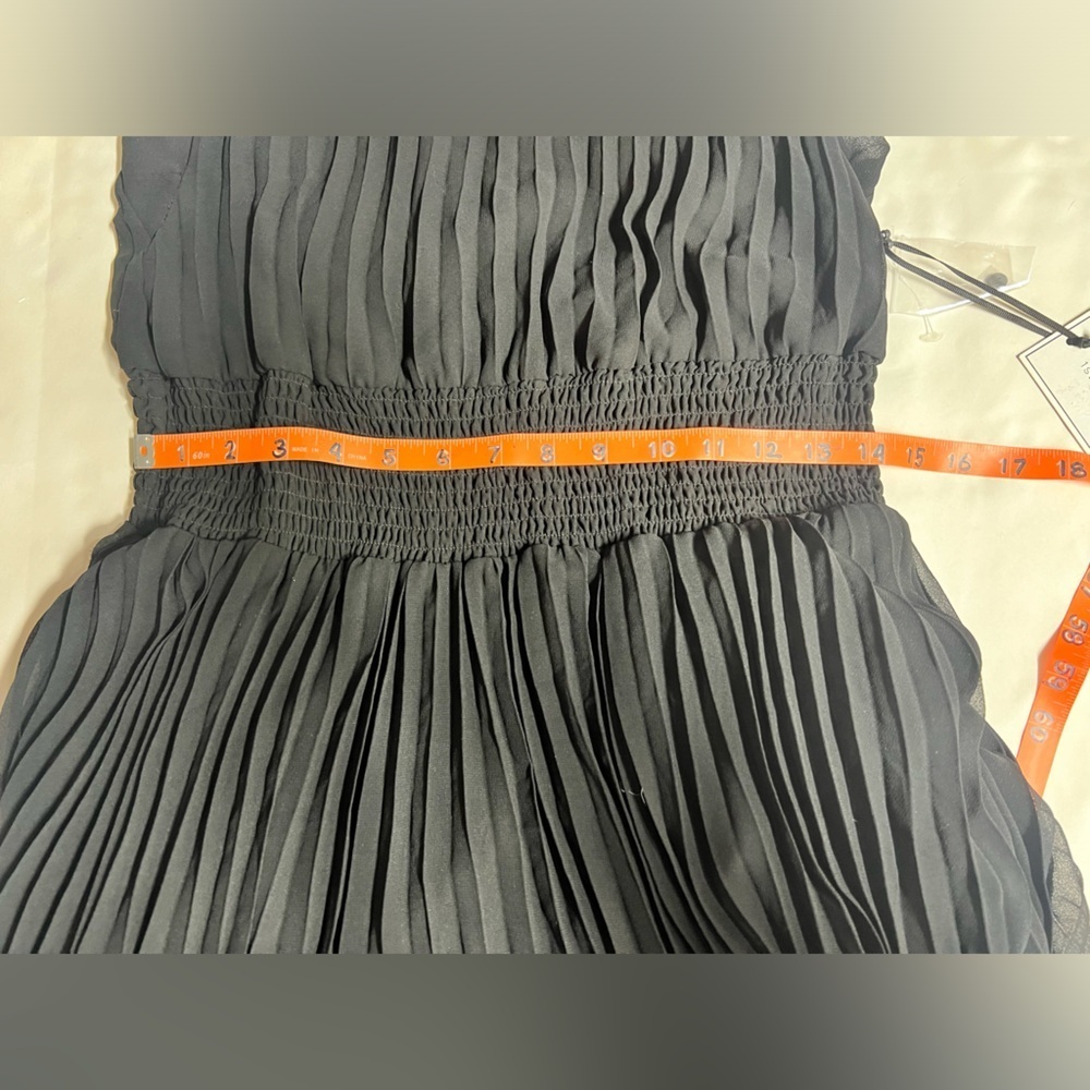 1 STATE‎ Black halter neck pleated skirt midi dress size S. - Picture 15 of 16